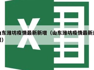 山东潍坊疫情最新新增（山东潍坊疫情最新通报）