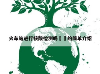 火车站进行核酸检测吗㊙️的简单介绍