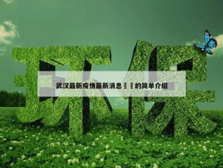武汉最新疫情最新消息㊙️的简单介绍